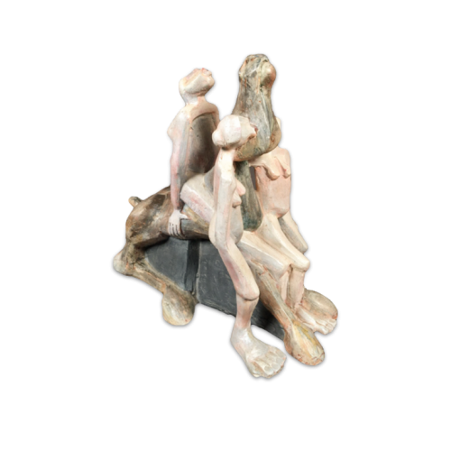 Expressionist Figurative Polyester Sculpture by André Wilkin - Circa 1980