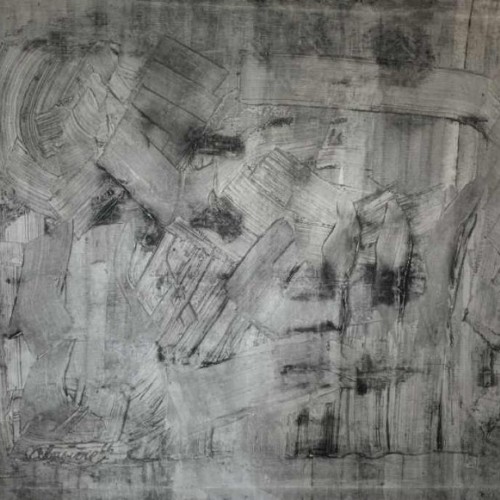 ANDRE LAPIERE 1966 ' Brume Mosane ' Large Abstract Painting, oil on canvas