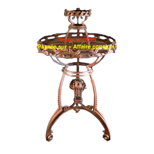Exceptional and Large Wrought Iron Art Nouveau Sellette
