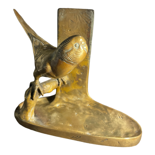 TUSCA 'Perruche' animal sculpture bird bronze Art Nouveau Austria ca 1910