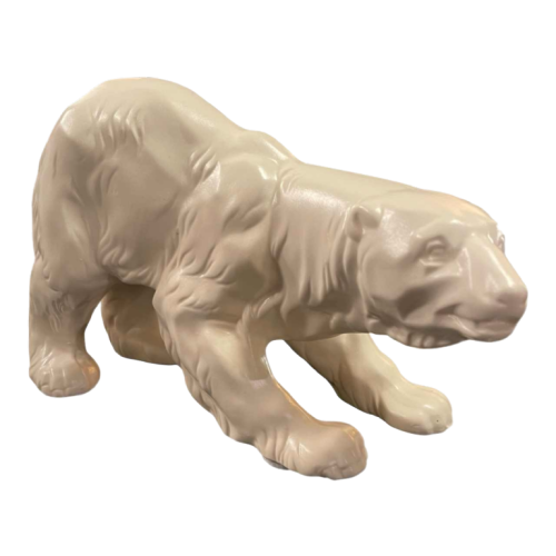 White polar bear, Art Deco ceramic sculpture, circa 1930