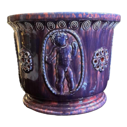 JEAN LUCE & Villeroy & Boch Septfontaines ‘Putti’ planter ceramic vase 1920s