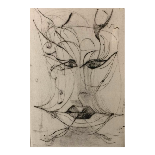 Anne Body " Jézabel " gravure abstrait surréaliste numérotée 4/7, signée et datée 1961