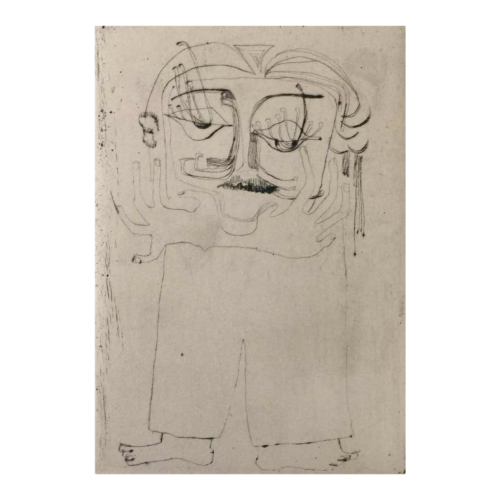Anne Body " When we lost our head " engraving on paper, numbered 3/3, signed and dated 1961