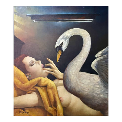 MACKOWIAK ERWIN ‘Leda’ painting, oil on canvas, 1997