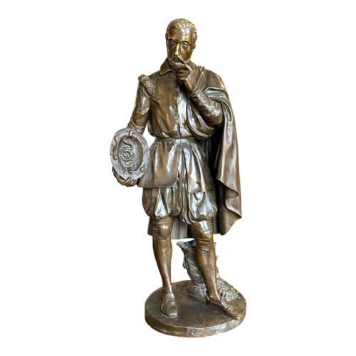 Jean-Jacques Feuchère 'Bernard Palissy ceramist' by Vittoz Bronzier, bronze sculpture, 1844