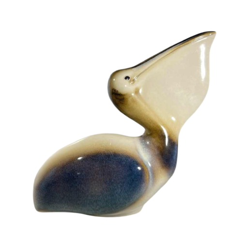 Ljubisa Mišić for Goebel "Pelican" bird sculpture, polychrome ceramic, Germany 1984