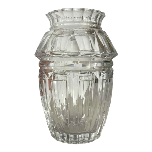 Joseph Simon for Val Saint Lambert, Art Deco vase in colourless cut crystal, ca 1925