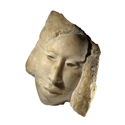 Georg Glaser ‘Woman's Face’ marble bust sculpture, ca 1980