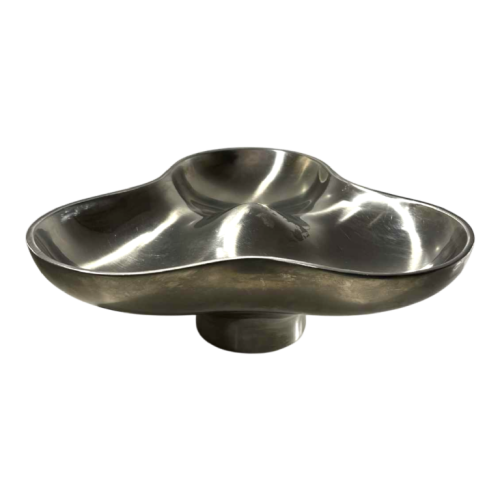 Karim Rashid for Georg Jensen, tripartite dish, stainless steel, Denmark, 1970s
