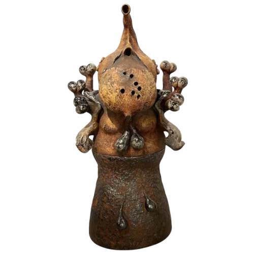 YVES RHAYÉ, sculpture monumentale en céramique émaillée, surréalisme fantastique, ca 1970